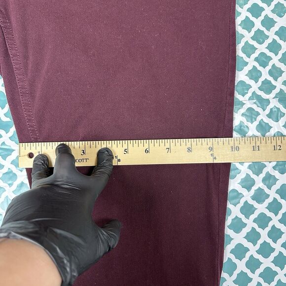 Basic Editions Jeggings Women’s Size XXL Maroon Pants Burgundy  Pull On Stretch - Picture 10 of 16